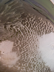 Riverbank texture of Jamuna River in riverine Bangladesh. Art of nature.