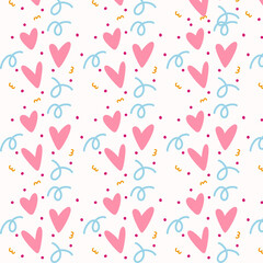 seamless background with hearts 