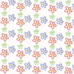 seamless pattern with flowers