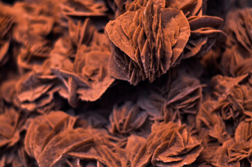 Natural desert rose as a background. 