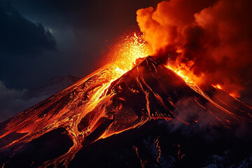 volcano on the sky