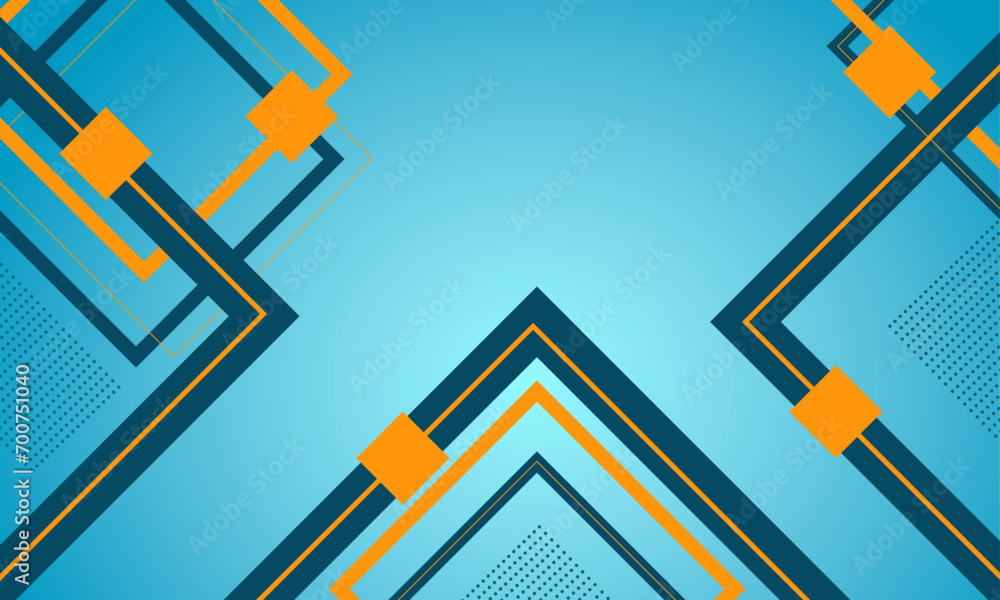 Poster flat design geometric background | abstract square shape geometric background | yellow background de