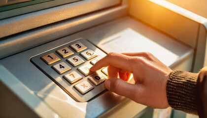 Geld vom Bankautomaten abheben