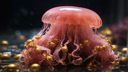 Fototapeta na wymiar Glowing jellyfish