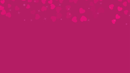 Romantic Pink Hearts and Stars Gradient Background