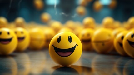 Funny yellow smiley face