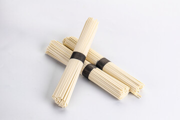 Raw asian udon noodle for cooking