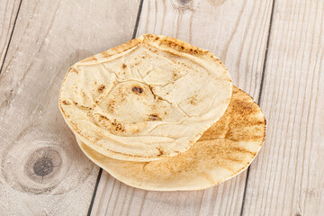 Traditional eastern round pita bread