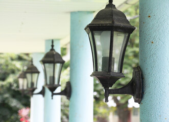 Street lamps in retro style