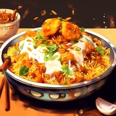 Delicious Chicken Biryani  A Culinary Symphony of Aromas and Flavors 
