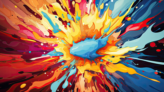 abstract art burst