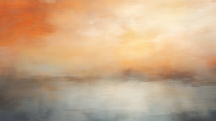 abstract textures capturing the essence of a sunset horizon, blending warm hues with soft blurs for a serene effect, Abstract Texture - Generative AI	
