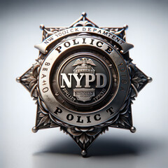 Image that resembles the police badge of New York. - obrazy, fototapety, plakaty