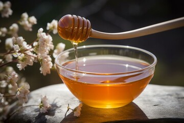 a natural honey from the manuka plant. Generative AI - obrazy, fototapety, plakaty