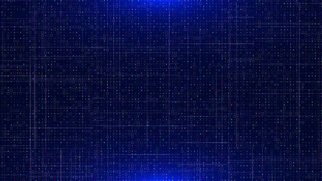 4k blue digital grid abstract background network grid perspective motion graphic background. technology futuristic animation. Tunnel Wave Lines. Big Data Stream. hologram grid Hi-tech cyberspace
