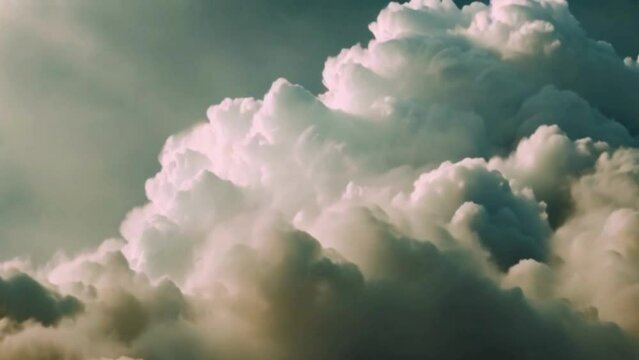 white fluffy clouds in the sky