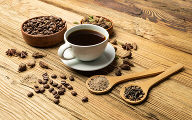 Cardamom Coffee, Cardamon Drink, Black Coffee with Kardamon, Cardamum Spice Beverage, Natural Tonic