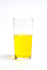 Glass with water on a white background