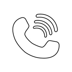 Phone telephone call icon flat style vector design