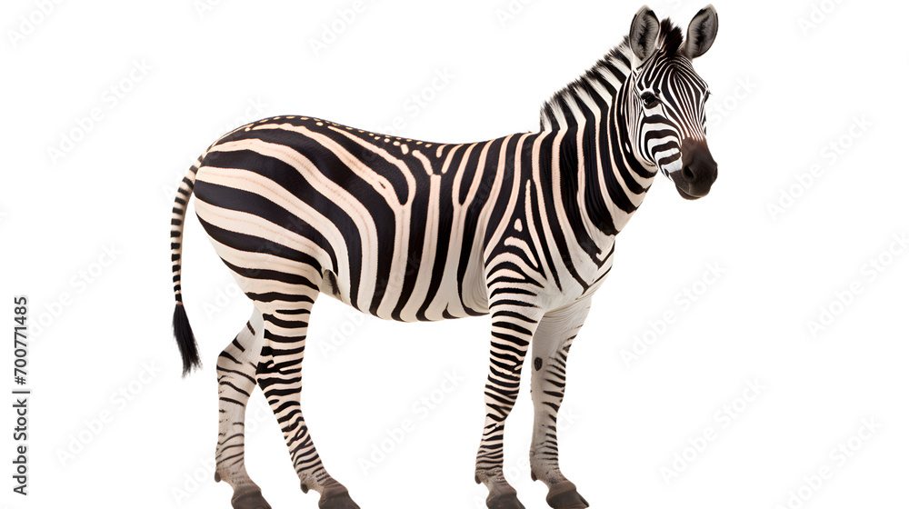 Wall mural a majestic zebra commands attention on a dark canvas, showcasing the beauty and power of this iconic
