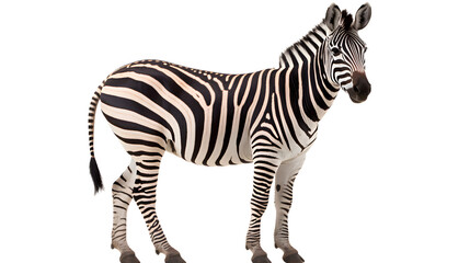 A majestic zebra commands attention on a dark canvas, showcasing the beauty and power of this iconic terrestrial mammal in the wild - obrazy, fototapety, plakaty