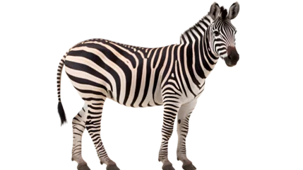 Türaufkleber Zebra A majestic zebra commands attention on a dark canvas, showcasing the beauty and power of this iconic terrestrial mammal in the wild