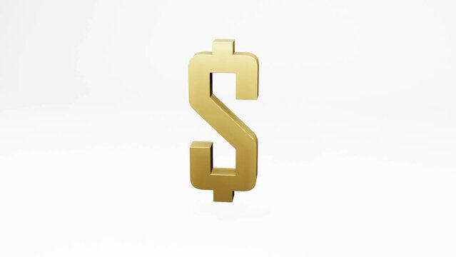 Animierter Dollarsymbol, Gold 
