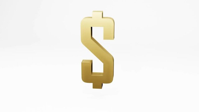 Animierter Dollarsymbol, Gold 