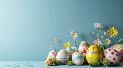 easter poster template with large copy space for text