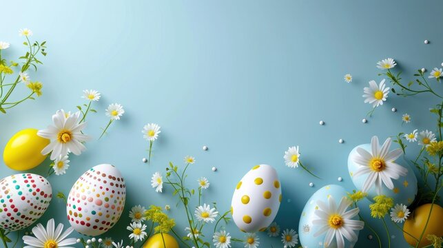 easter poster template with large copy space for text