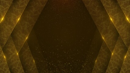 Golden particles flow motion background shining Shimmering Glittering Bokeh. charismas, new year, holiday, wedding sparkles glitters. gorgeous awards ceremony party performance stage background