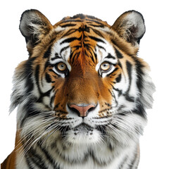 Portrait of a tiger, transparent or isolated on white background