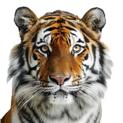 Fototapeta premium Portrait of a tiger, transparent or isolated on white background