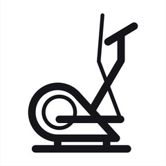 Elliptical machine line icon. linear style sign for mobile concept and web design. Elliptical cross trainer outline vector icon. Symbol, logo illustration. Vector graphics