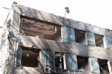 A maternity hospital destroyed by a Russian missile in the city of Dnepr in Ukraine 12 29 2023...