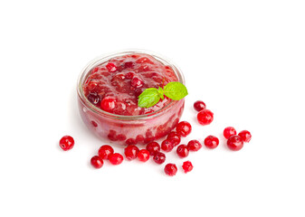 Cranberry Jam Smear, Red Marmalade Splash, Cranberries Jelly, Fruity Confiture Smudge