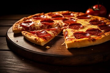 pizza with tomato and cheese