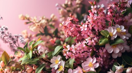 spring poster template with large copy space for text