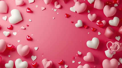 valentine's day poster template with large copy space for text