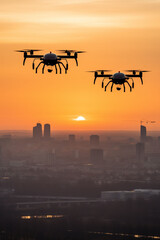 drone flying copy space photo UHD Wallpaper