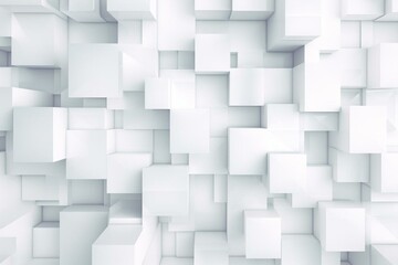 Abstract white geometric background. Generative AI