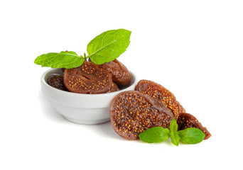 Dry Fig, Dried Ficus Carica Fruit, Sweet Healthy Diet, Tropical Dessert, Wrinkled Dehydrated Snack