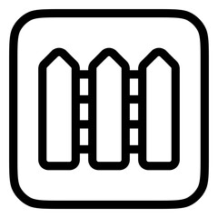 Editable fences vector icon. Property, real estate, construction, mortgage, interiors. Part of a big icon set family. Perfect for web and app interfaces, presentations, infographics, etc