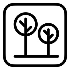 Editable trees, plants vector icon. Property, real estate, construction, mortgage, interiors. Part of a big icon set family. Perfect for web and app interfaces, presentations, infographics, etc