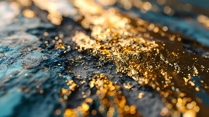 Emraude and gold texture