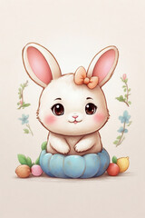 a cute little rabbit kawaii