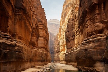 Canyon in Saudi Arabia. Generative AI