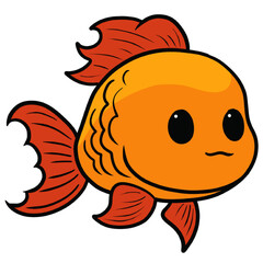 Fototapeta premium Cute Cartoon Fish