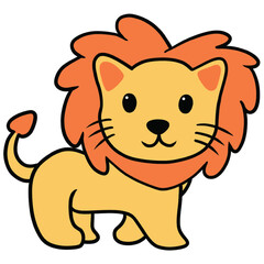 Cute Cartoon Lion