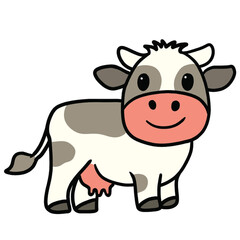 Cute Cartoon Cow